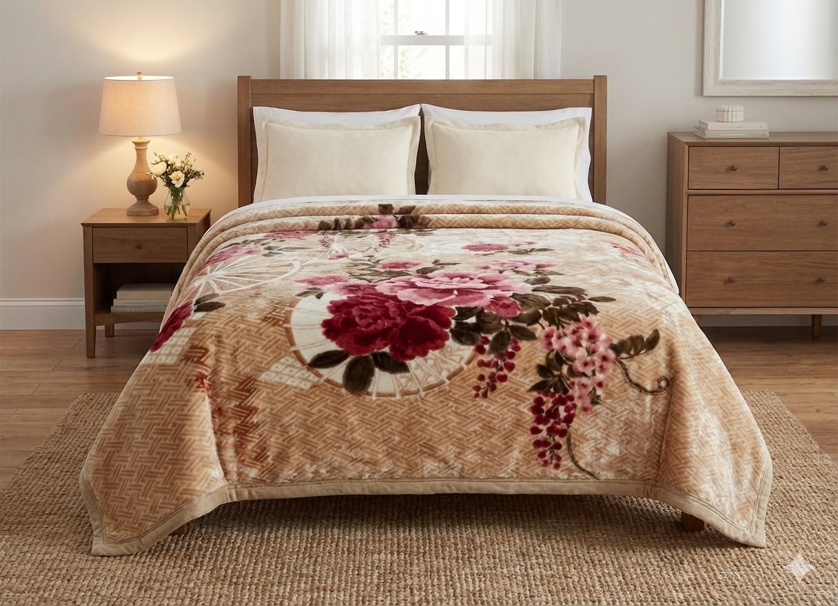 Red Floral Blanket
