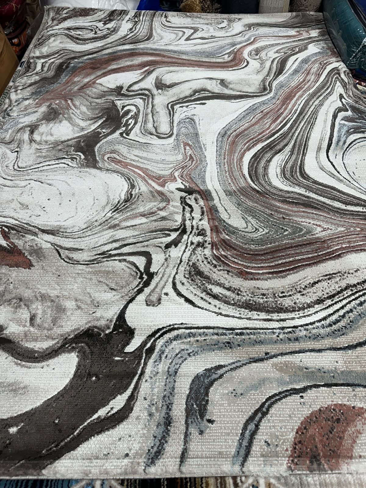 Abstract Marble Swirl Carpet